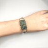 Moldavite bracelet in silver with zirconia 2000266940001