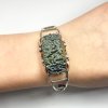 Moldavite bracelet in silver with zirconia 2000266940001