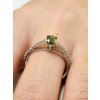 Gold ring with Moldavite and zircons P200021692008