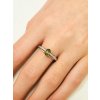 Gold ring with Moldavite and zircons P200021692008