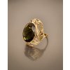Luxusní zlatý prsten s broušeným vltavínem P2000282010009