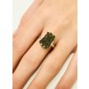 Silver ring with Moldavite P2000315250006