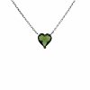 Stříbrný náhrdelník s vltavínem, srdce 2000333720000