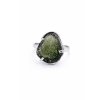 Moldavite ring in silver 2000079350004