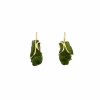 Gold earrings with Moldavite 2000334020000