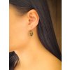 Gold earrings with Moldavite 2000334020000