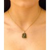 Gold pendant with Moldavite 2000334380006