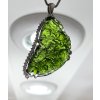 Moldavite pendant with zirconia 2000150860002