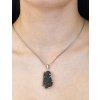 Silver pendant with Moldavite and garnets P2000228370006