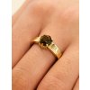 Gold ring with Moldavite 2000335220003