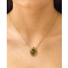 Gold necklace with Moldavite P2000334640000