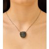 Stříbrný náhrdelník s vltavínem P39 0001