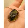 Silver necklace with Moldavite, oval P2000319050008