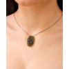 Silver necklace with Moldavite, oval P2000319050008