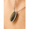 Silver necklace with Moldavite, oval P2000319050008