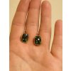 Gold earrings with Moldavite P2000290310009