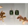 Gold earrings with Moldavite P2000290310009