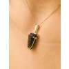 Gold pendant with Moldavite and garnets P2000168840003