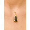 Gold pendant with Moldavite and garnets P2000168900004