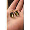 Luxurious gold earrings with Moldavite 200009080007