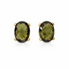 Luxurious gold earrings with Moldavite 200009080007