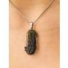 Silver pendant with Moldavite and garnets P2000299860000