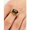 Exclusive gold ring with cut Moldavite 2000337230000