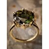 Exclusive gold ring with cut Moldavite 2000337230000