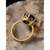 Exclusive gold ring with cut Moldavite 2000337230000
