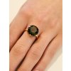 Exclusive gold ring with cut Moldavite 2000337230000