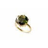 Exclusive gold ring with cut Moldavite 2000337230000