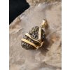 Gold pendant with Moldavite 2000337110005