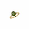 Luxusní zlatý prsten s vltavínem a diamanty 11679