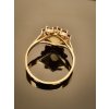 Gold ring with Moldavite and garnets 2000335850002