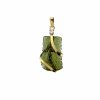 Gold pendant with Moldavite and diamond 2000338740003
