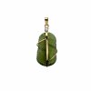 Gold pendant with Moldavite and diamond 2000338690001