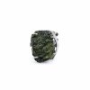 Moldavite ring in silver with garnet 2000102250004
