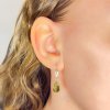 Moldavite earring in gold 2000267930001