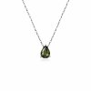 Stříbrný náhrdelník s vltavínem 2000352950006