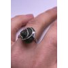 Moldavite ring in silver 2000097500009