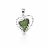 Stříbrný přívěsek s vltavínem srdce 37 0368