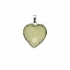 Stříbrný přívěsek s vltavínem srdce 37 0392