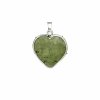 Stříbrný přívěsek s vltavínem srdce 37 0378
