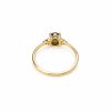 Zlatý prsten s vltavínem a diamanty 18066