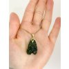 Moldavite pendant in gold 2022