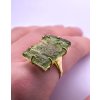 Moldavite ring in gold 2000278110003