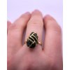 Moldavite ring in gold 2000279960003