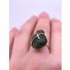 Moldavite ring in gold 2000278320006