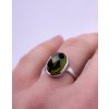 Moldavite ring in white gold 2000028090005