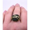 Moldavite ring in gold 2000278230008